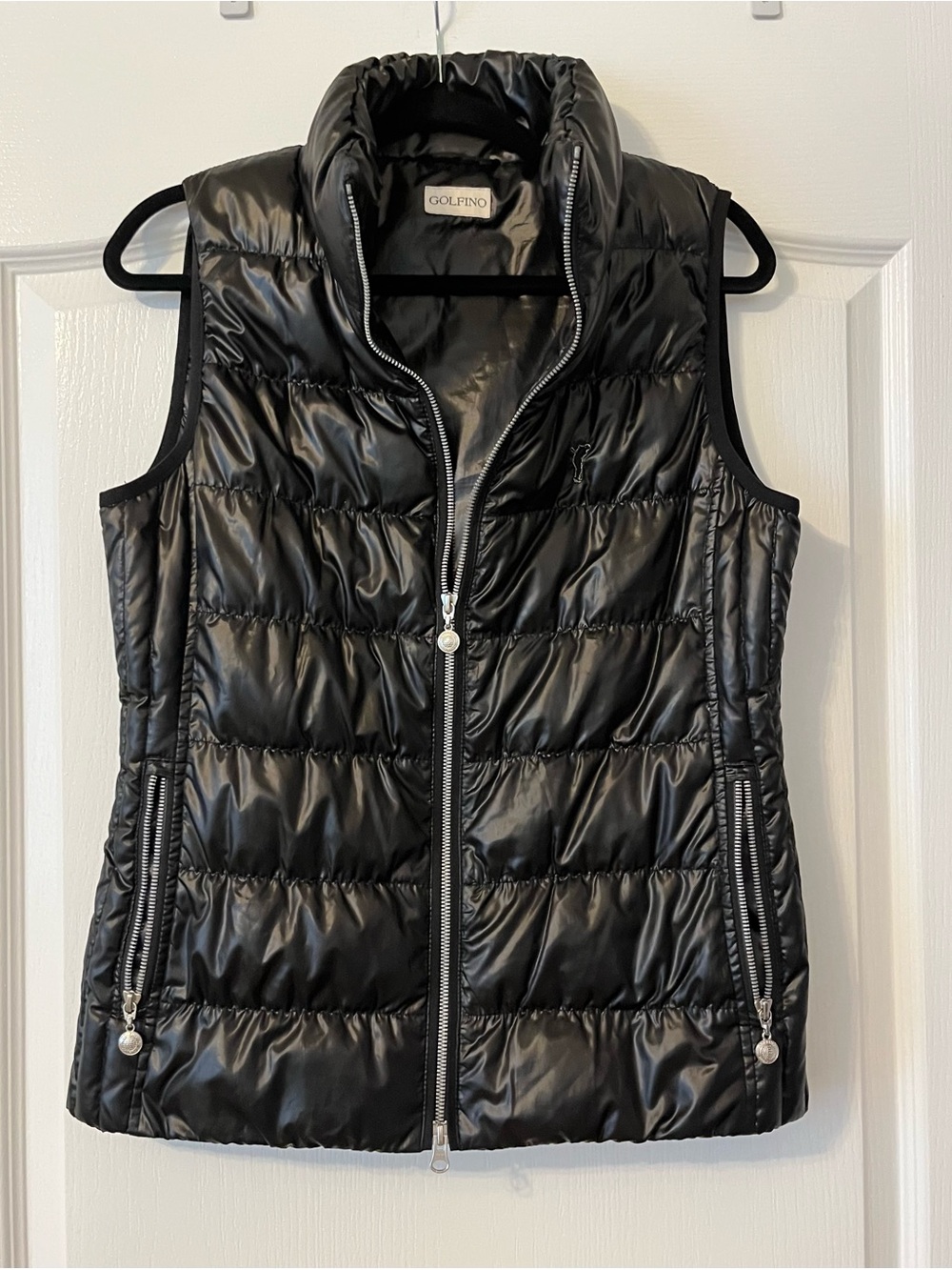 GOLFINO Women's Black Quilted Puffer Vest
